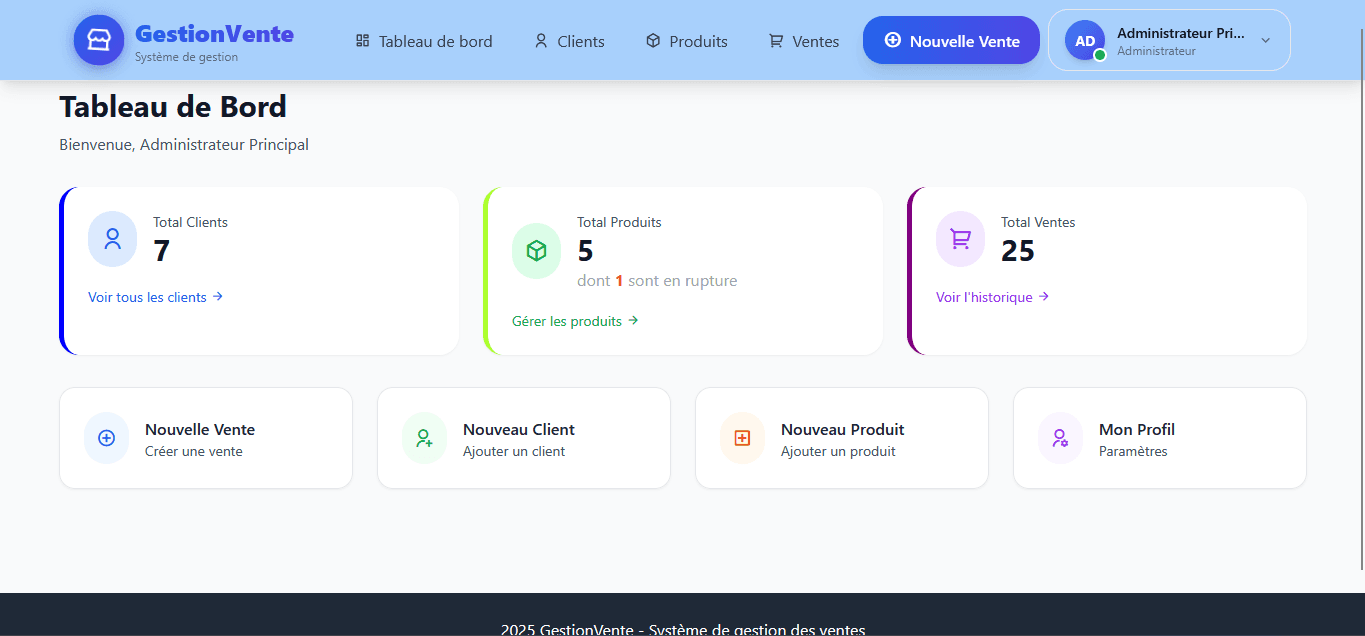 Projet académique simple de gestion de clients, produits et ventes.